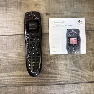 Logitech Harmony 700 Universal Remote Control w/Color LCD Screen w/Maual WORKS